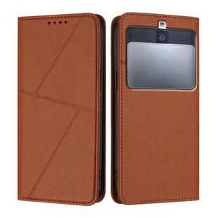 For Kyocera Basio 3 Strong Magnetic Frosted Flip Leather Phone Case(Coffee Color)