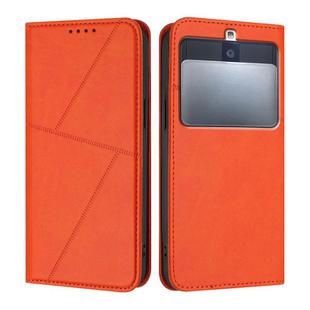 For Kyocera Basio 3 Strong Magnetic Frosted Flip Leather Phone Case(Orange)
