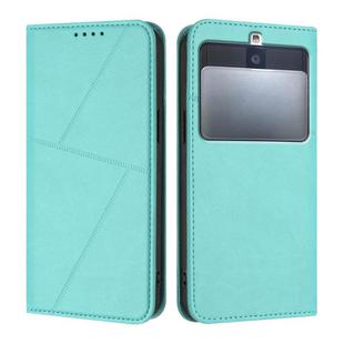 For Kyocera Basio 3 Strong Magnetic Frosted Flip Leather Phone Case(Light Blue)