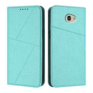 For Kyocera Basio 4 / Kantan Sumaho 2 Strong Magnetic Frosted Flip Leather Phone Case(Light Blue)