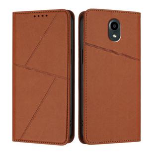 For Kyocera Digno BX Strong Magnetic Frosted Flip Leather Phone Case(Coffee Color)