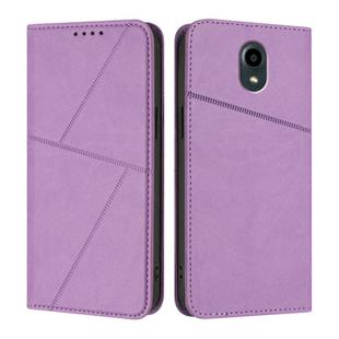 For Kyocera Digno BX Strong Magnetic Frosted Flip Leather Phone Case(Light Purple)