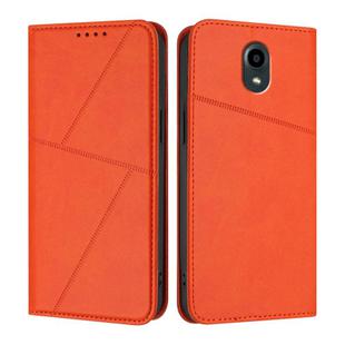 For Kyocera Digno BX Strong Magnetic Frosted Flip Leather Phone Case(Orange)