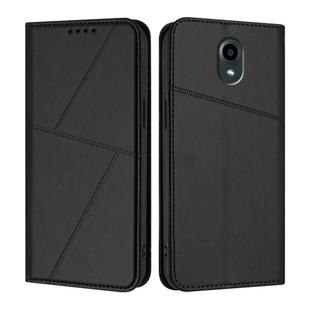 For Kyocera Digno BX Strong Magnetic Frosted Flip Leather Phone Case(Black)