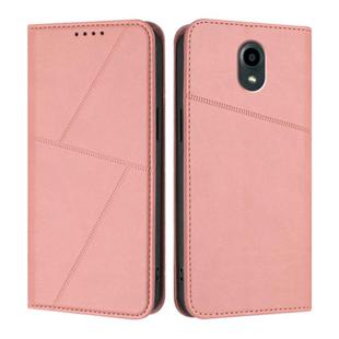 For Kyocera Digno BX Strong Magnetic Frosted Flip Leather Phone Case(Pink)