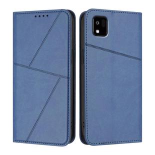 For Kyocera Kantan Sumaho3 A205KC Strong Magnetic Frosted Flip Leather Phone Case(Royal Blue)