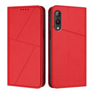 For Rakuten Hand Strong Magnetic Frosted Flip Leather Phone Case(Red)