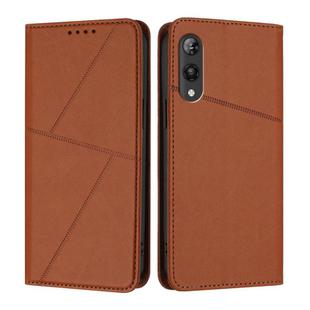 For Rakuten Hand Strong Magnetic Frosted Flip Leather Phone Case(Coffee Color)