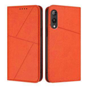 For Rakuten Hand Strong Magnetic Frosted Flip Leather Phone Case(Orange)