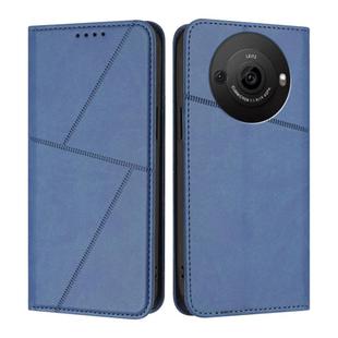For Sharp Aquos R8 Pro Strong Magnetic Frosted Flip Leather Phone Case(Royal Blue)