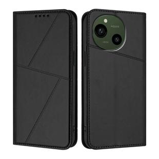 For Sharp Aquos R9 Strong Magnetic Frosted Flip Leather Phone Case(Black)