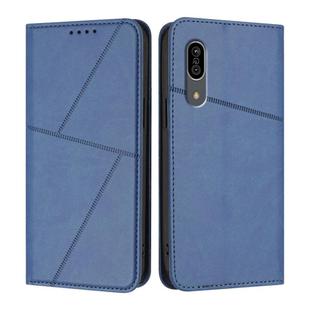For Sharp Aquos Sense 3 Strong Magnetic Frosted Flip Leather Phone Case(Royal Blue)