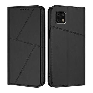 For Sharp Aquos Sense 6 / Aquos Sense6s Strong Magnetic Frosted Flip Leather Phone Case(Black)