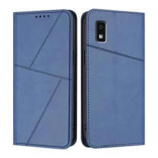 For Sharp Aquos Wish3 Strong Magnetic Frosted Flip Leather Phone Case(Royal Blue)