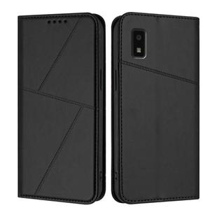 For Sharp Aquos wish / Aquos wish2 Strong Magnetic Frosted Flip Leather Phone Case(Black)