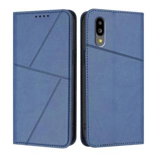For Sharp Simple Sumaho 6 Strong Magnetic Frosted Flip Leather Phone Case(Royal Blue)