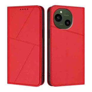 For Sharp Aquos R10 Strong Magnetic Frosted Flip Leather Phone Case(Red)