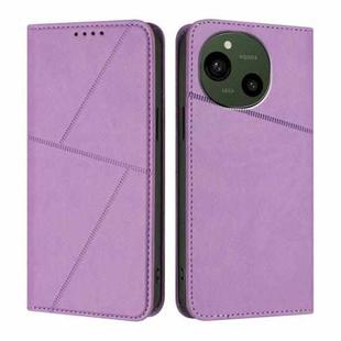 For Sharp Aquos R10 Strong Magnetic Frosted Flip Leather Phone Case(Light Purple)