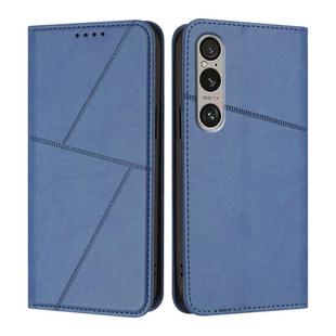 For Sony Xperia 1 VI Strong Magnetic Frosted Flip Leather Phone Case(Royal Blue)