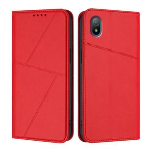 For Sony Xperia Ace III Strong Magnetic Frosted Flip Leather Phone Case(Red)