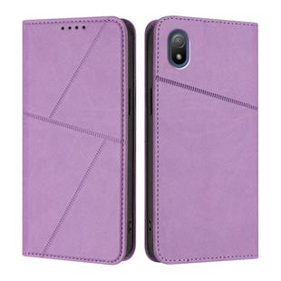 For Sony Xperia Ace III Strong Magnetic Frosted Flip Leather Phone Case(Light Purple)