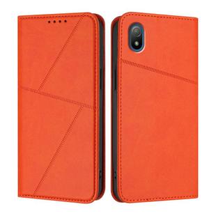 For Sony Xperia Ace III Strong Magnetic Frosted Flip Leather Phone Case(Orange)