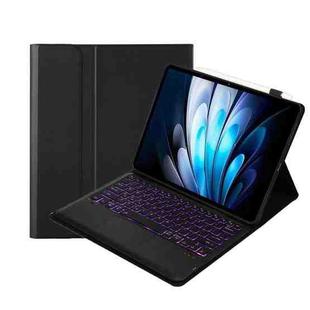 For vivo Pad5 Pro / 3 Pro Bluetooth Keyboard Detachable Leather Tablet Case with Touchpad Backlight(Black)