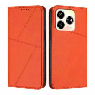 For ZTE Axon 60 Strong Magnetic Frosted Flip Leather Phone Case(Orange)