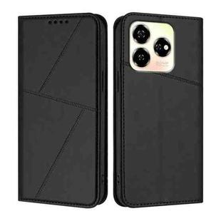 For ZTE Axon 60 Strong Magnetic Frosted Flip Leather Phone Case(Black)