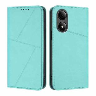 For ZTE Blade A33s Strong Magnetic Frosted Flip Leather Phone Case(Light Blue)