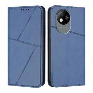 For ZTE Blade A35 Lite Strong Magnetic Frosted Flip Leather Phone Case(Royal Blue)