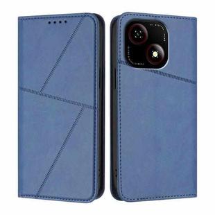 For ZTE Blade A35e 4G Strong Magnetic Frosted Flip Leather Phone Case(Royal Blue)