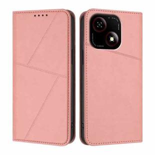 For ZTE Blade A35e 4G Strong Magnetic Frosted Flip Leather Phone Case(Pink)