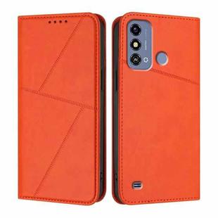 For ZTE Blade A53 Strong Magnetic Frosted Flip Leather Phone Case(Orange)