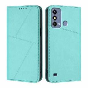For ZTE Blade A53 Strong Magnetic Frosted Flip Leather Phone Case(Light Blue)
