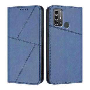 For ZTE Blade A53 Pro Strong Magnetic Frosted Flip Leather Phone Case(Royal Blue)