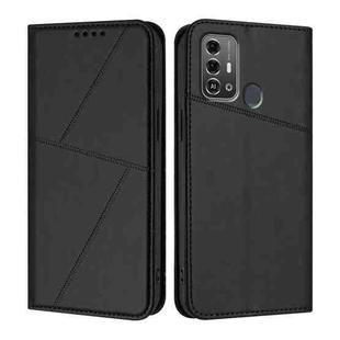 For ZTE Blade A53 Pro Strong Magnetic Frosted Flip Leather Phone Case(Black)
