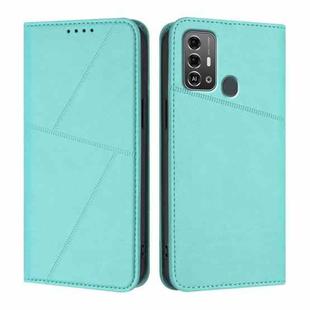 For ZTE Blade A53 Pro Strong Magnetic Frosted Flip Leather Phone Case(Light Blue)