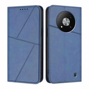 For ZTE Blade A73 5G Strong Magnetic Frosted Flip Leather Phone Case(Royal Blue)