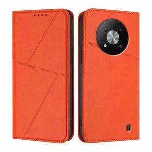 For ZTE Blade A73 5G Strong Magnetic Frosted Flip Leather Phone Case(Orange)