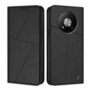 For ZTE Blade A73 5G Strong Magnetic Frosted Flip Leather Phone Case(Black)