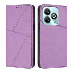 For ZTE Blade A75 4G / nubia Focus Strong Magnetic Frosted Flip Leather Phone Case(Light Purple)