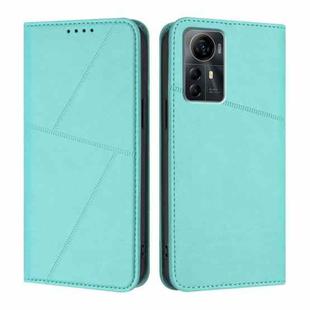 For ZTE Blade V41 Smart Strong Magnetic Frosted Flip Leather Phone Case(Light Blue)