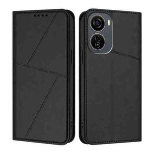 For ZTE Blade V50 Design 5G / Nubia Neo 5G Strong Magnetic Frosted Flip Leather Phone Case(Black)