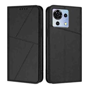 For ZTE Blade V50 Vita Strong Magnetic Frosted Flip Leather Phone Case(Black)