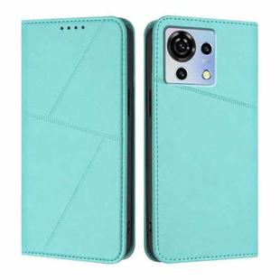 For ZTE Blade V50 Vita Strong Magnetic Frosted Flip Leather Phone Case(Light Blue)