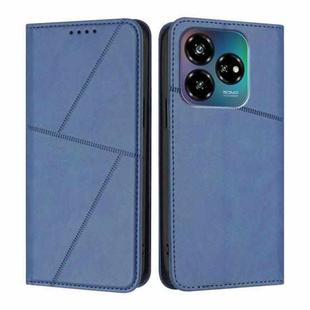 For ZTE Blade V60 Vita / Axon 60 Lite Strong Magnetic Frosted Flip Leather Phone Case(Royal Blue)