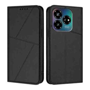 For ZTE Blade V60 Vita / Axon 60 Lite Strong Magnetic Frosted Flip Leather Phone Case(Black)