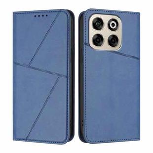 For ZTE Blade V70 Strong Magnetic Frosted Flip Leather Phone Case(Royal Blue)