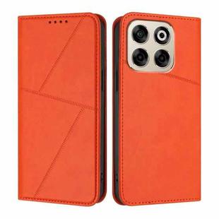 For ZTE Blade V70 Strong Magnetic Frosted Flip Leather Phone Case(Orange)
